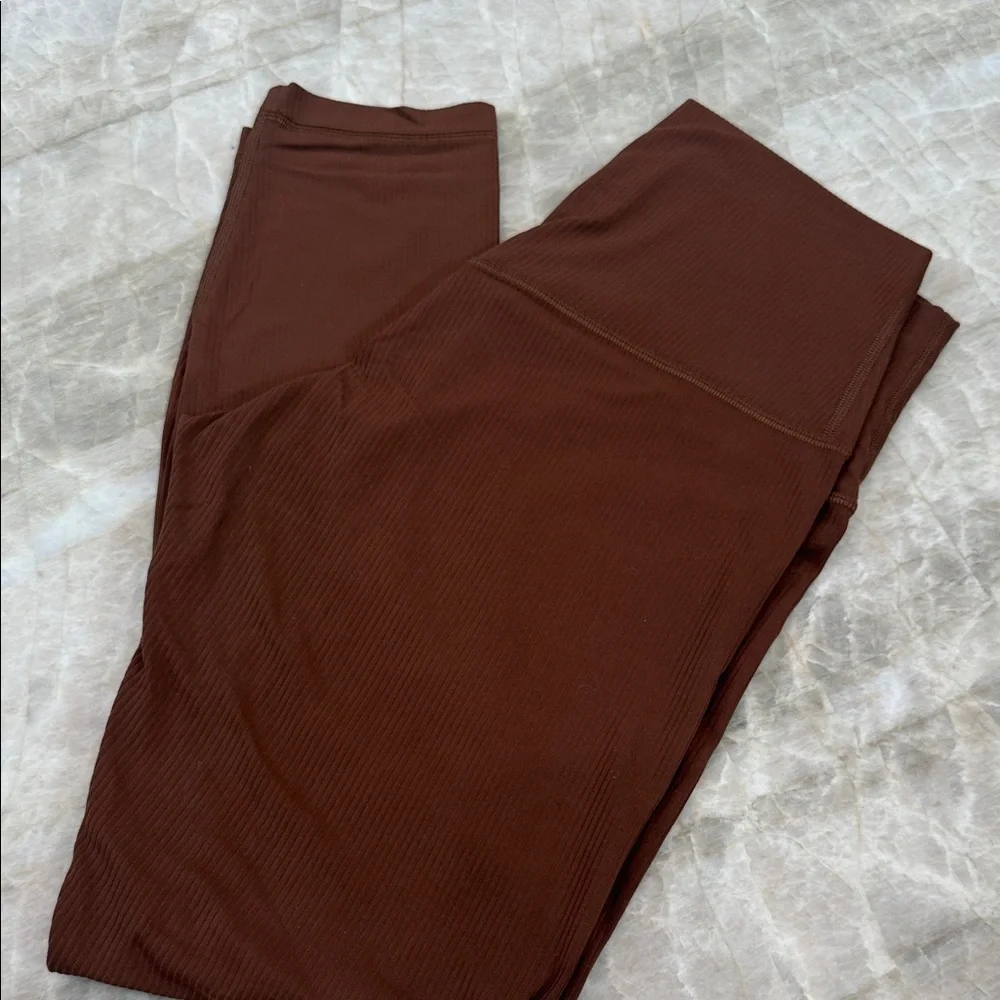 Lululemon Align Ribbed High-Rise Pant 25” in Roasted Brown – Size 8 - Picture 3 of 5